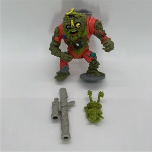 Vintage Playmates 1990 TMNT Muckman Action Figure w/ Joe Eyeball Complete